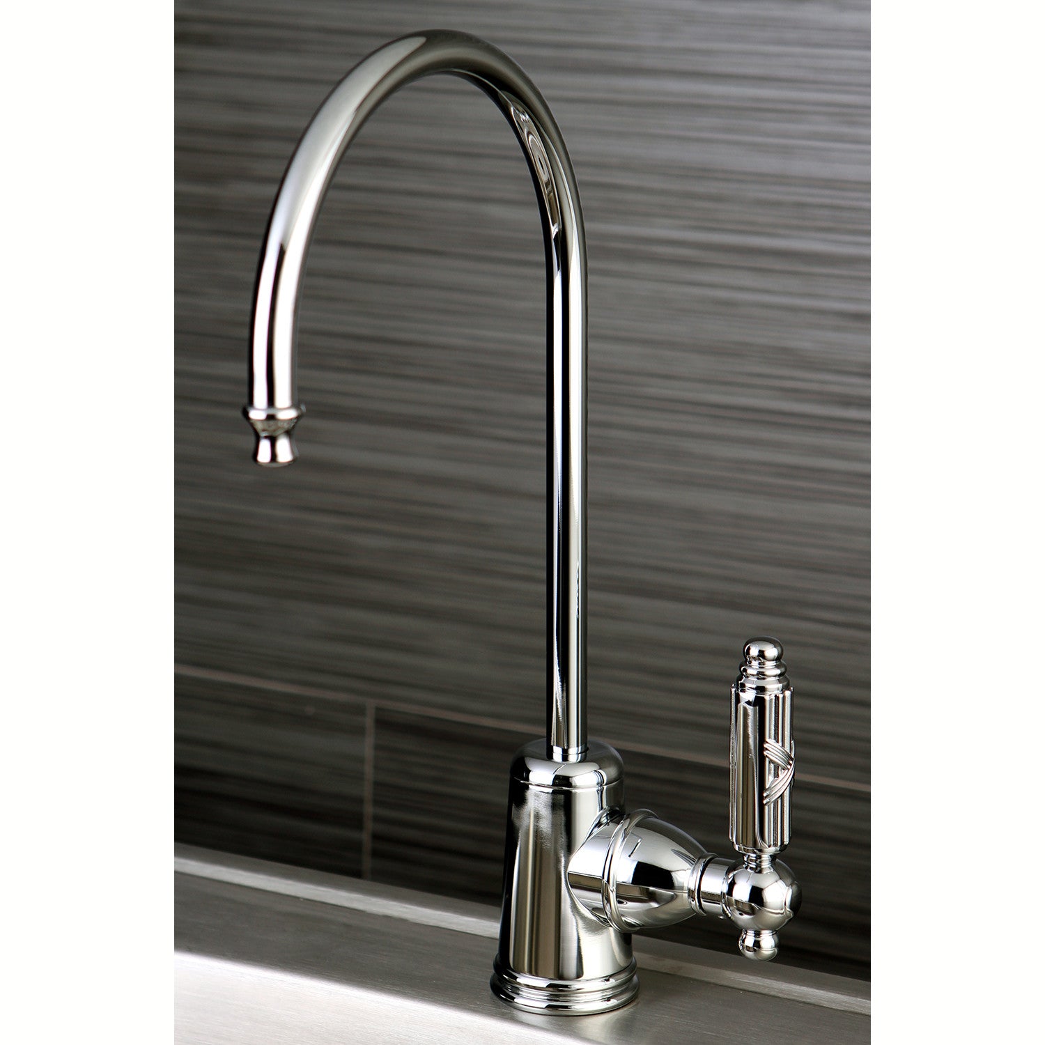 Kingston Tulare KS7191GL - Georgian Single-Handle 1-Hole Deck Mount Water Filtration Faucet, Polished Chrome — thumbnail 3